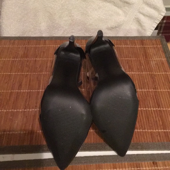 Shoes Black paten leather & Clear trim heel 4.5 in - Picture 4 of 5